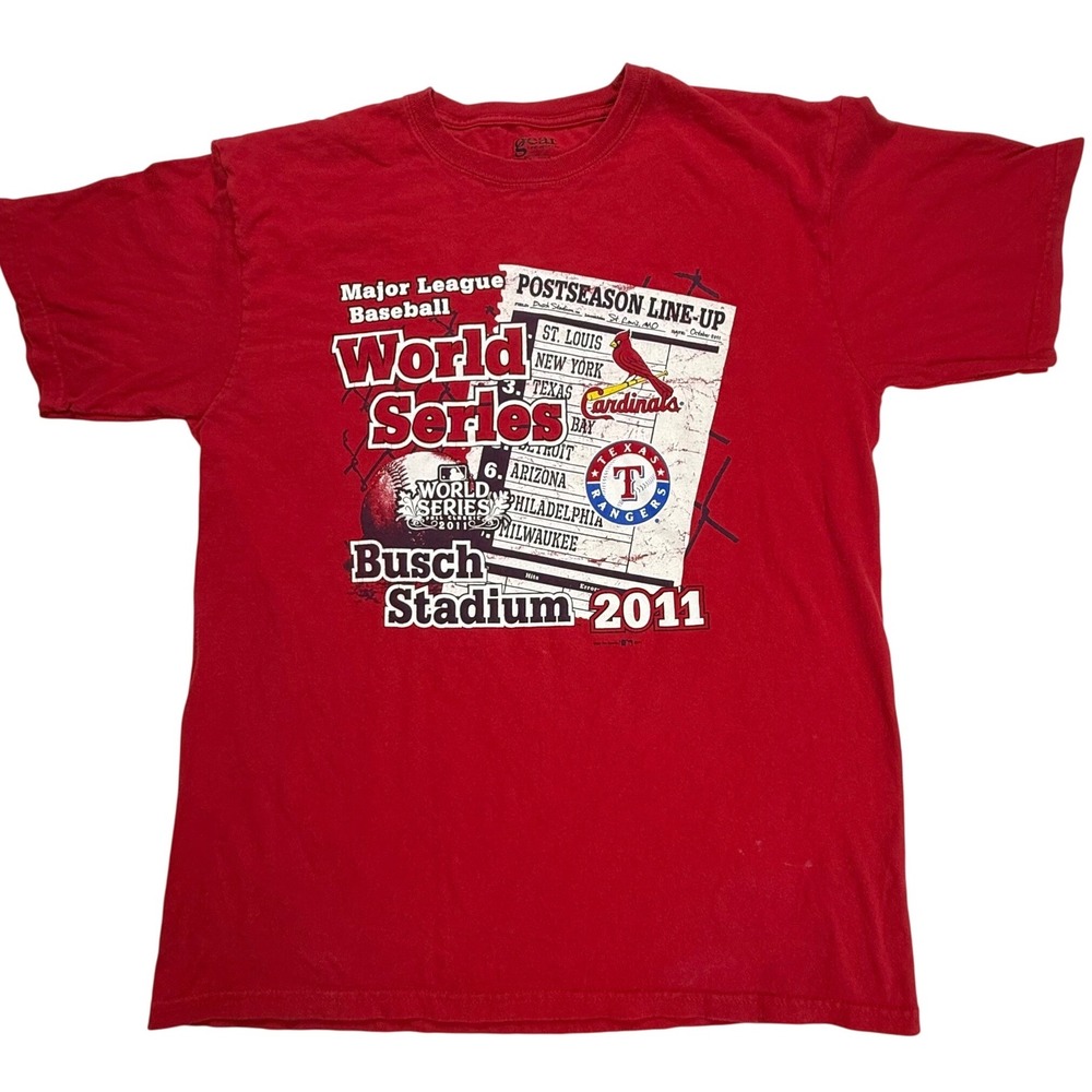 Gear‎ For Sports 2011 World Series Busch Stadium MLB T-Shirt Red Mens Large L